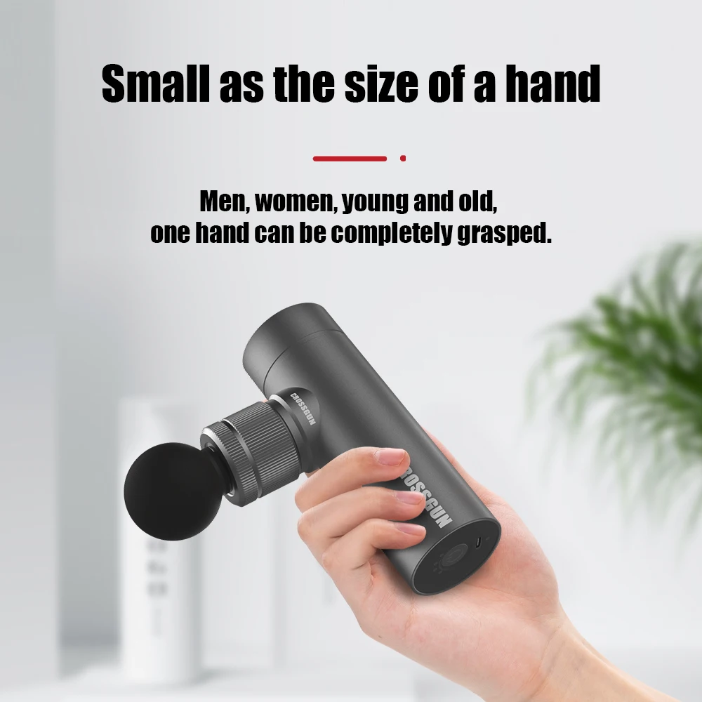 Muscle Massager Sport Travel Body Deep Tissue Relaxation Portable Mini Massage Gun Brushless Motor 1200-3200rpm 4 Massage Heads - Image 3